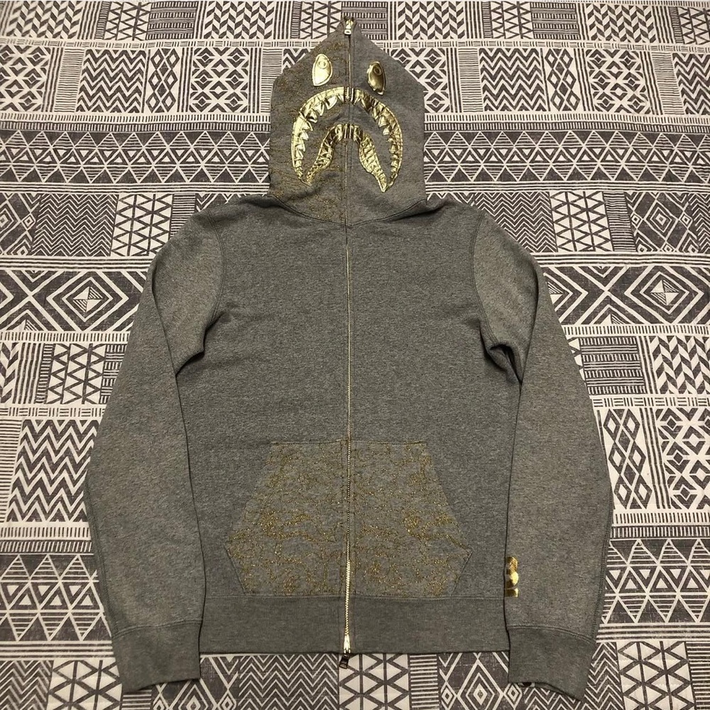 A Bathing Ape Bape 23rd Anniversary Shark Full Zip Hoodie Size Small